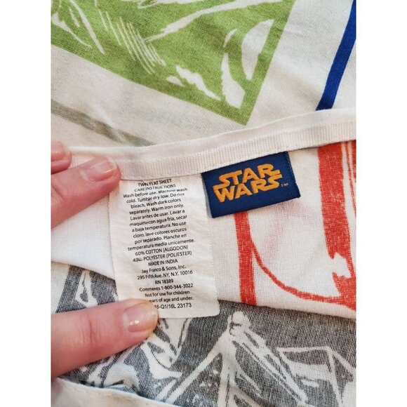Star Wars Twin Flat Sheet, Jedi R2D2 Yoda, Star Wars Sheet - Picture 5 of 8